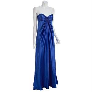 Laundry by Shelli Segal Blue Strapless Long Gown